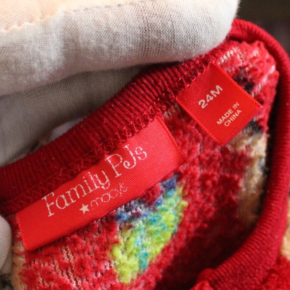 Macy's Footed Onsie Winter Christmas Reindeer Size 24M - Picture 10 of 10